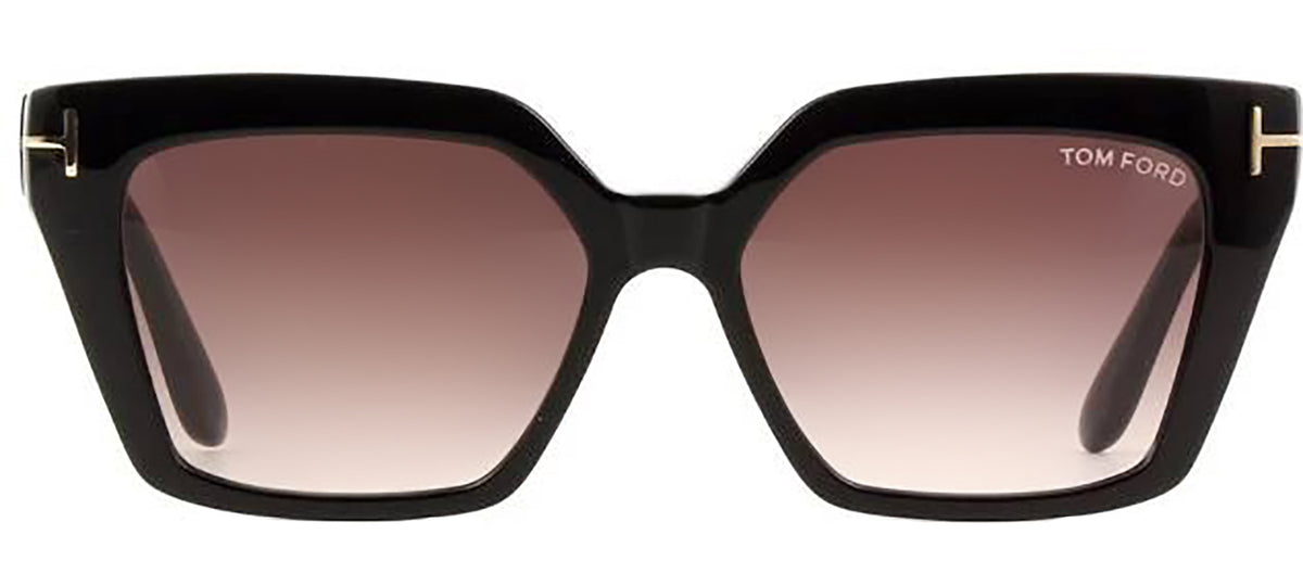 TOM FORD WINONA 01Z Cat Eye Sunglasses - Black