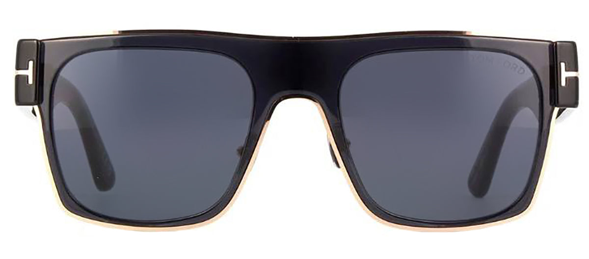 TOM FORD EDWIN 01A Flattop Sunglasses - Black