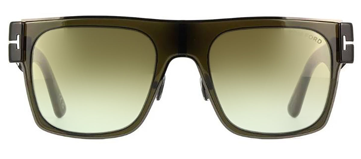 TOM FORD EDWIN 51G Flattop Sunglasses - Green