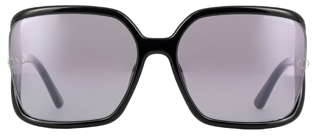 TOM FORD SOLANGE-02 01C Oversized Square Sunglasses - Black
