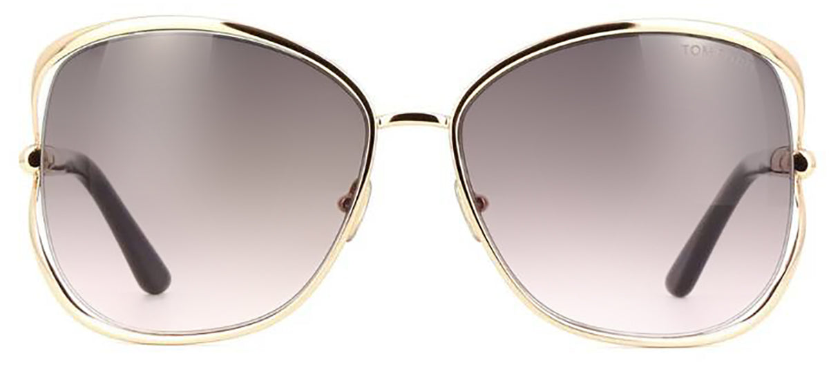TOM FORD MARTA 28B Oversized Square Sunglasses - Silver