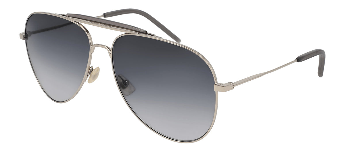 Saint Laurent SL85 010 Aviator Sunglasses - Silver