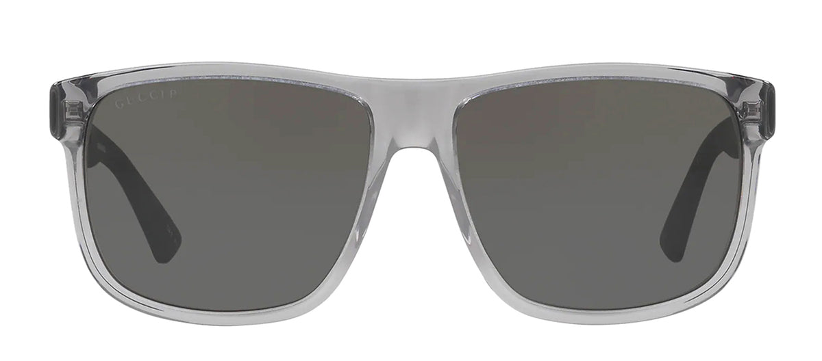 GUCCI GG0010S 004 Flattop Polarized Sunglasses - Grey