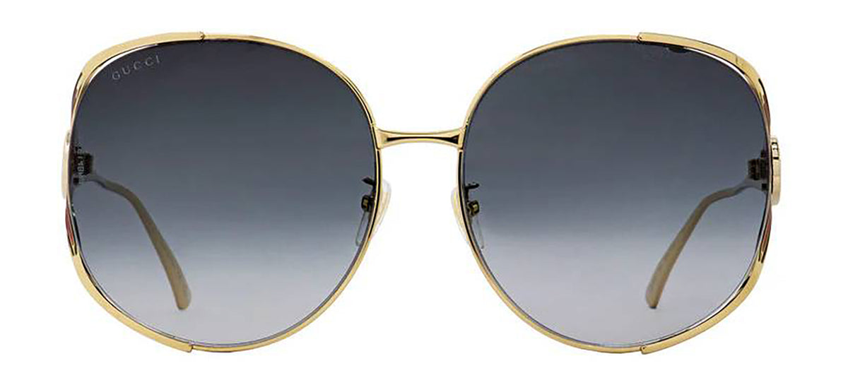 GUCCI GG0225S 001 Oval Sunglasses - Gold