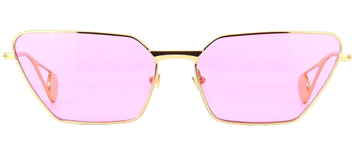 GUCCI GG0537S 005 Rectangle Sunglasses - Gold