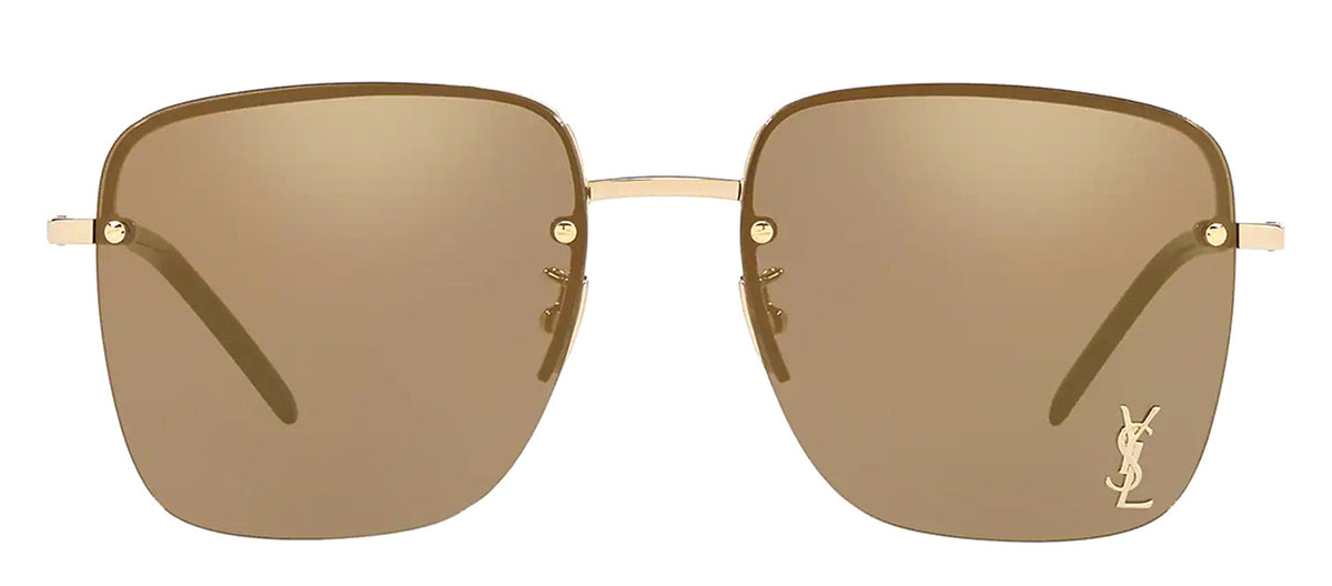Saint Laurent SL312M 006 Oversized Square Sunglasses - Gold