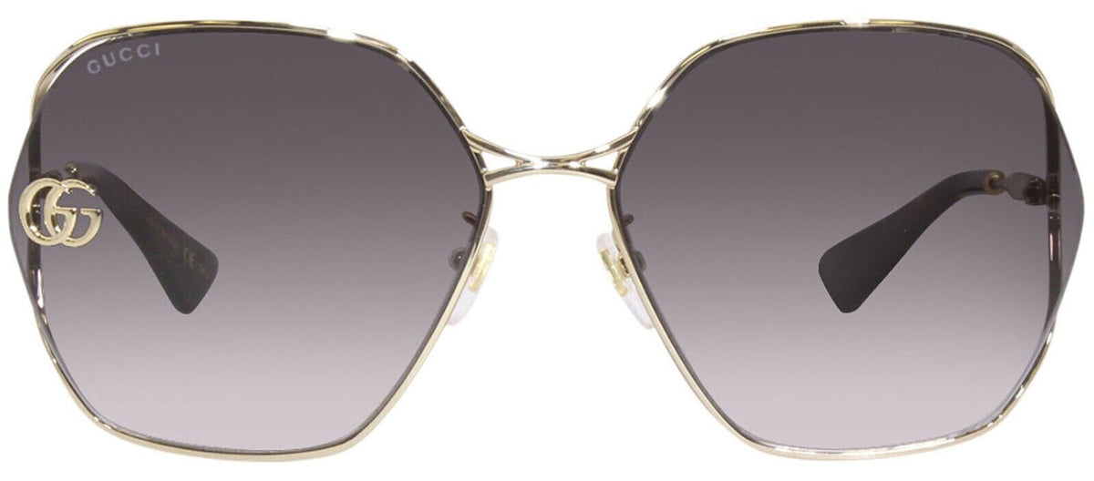 GUCCI GG0818SA 005 Geometric Sunglasses - Gold