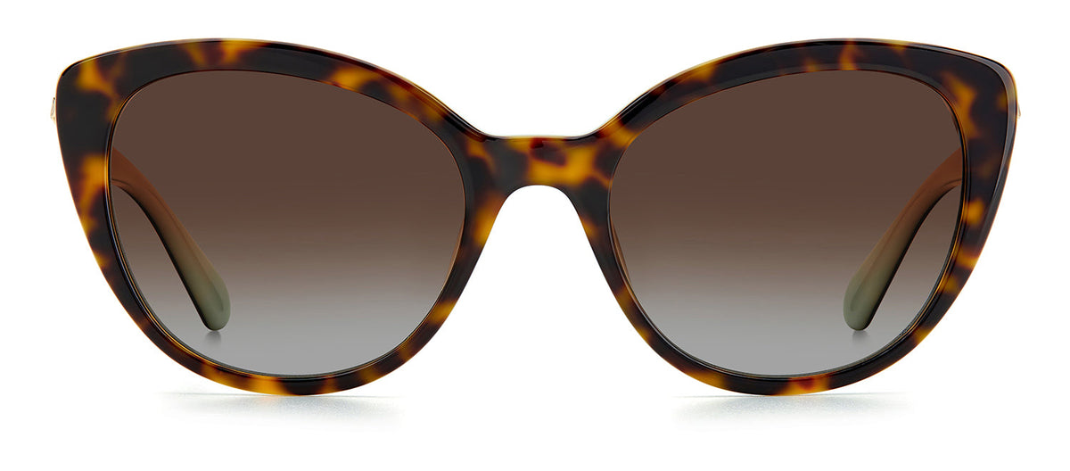 Kate Spade AMBERLEE/S LA 0086 Cat Eye Polarized Sunglasses - Havana