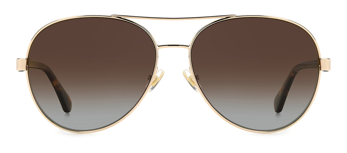 Kate Spade AVERIE/S LA 06J Aviator Polarized Sunglasses - Gold