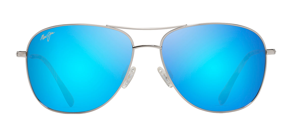 Maui Jim CLIFF HOUSE MJB247-17 Aviator Polarized Sunglasses - Silver