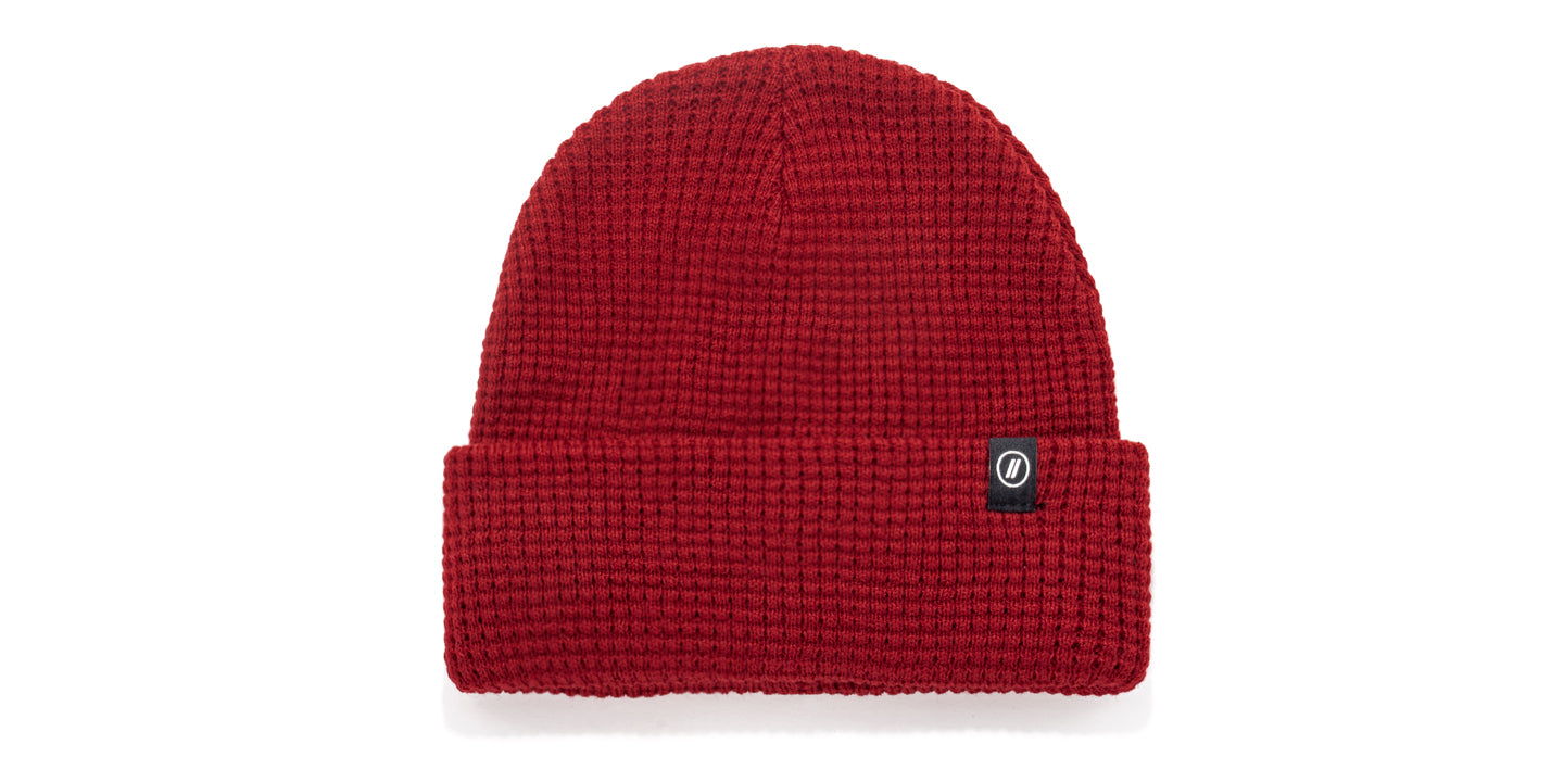 Waffle Knit Beanies - Garnet Beanie