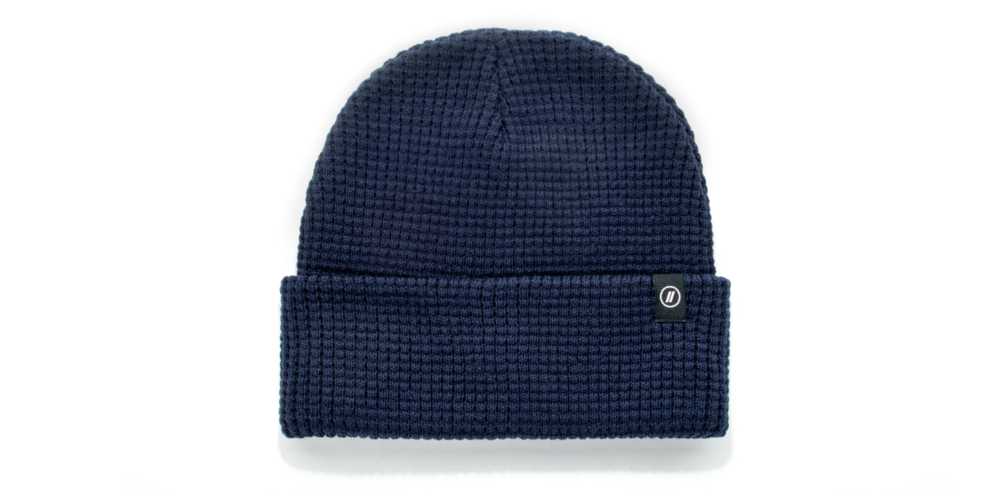 Waffle Knit Beanies - Navy Beanie