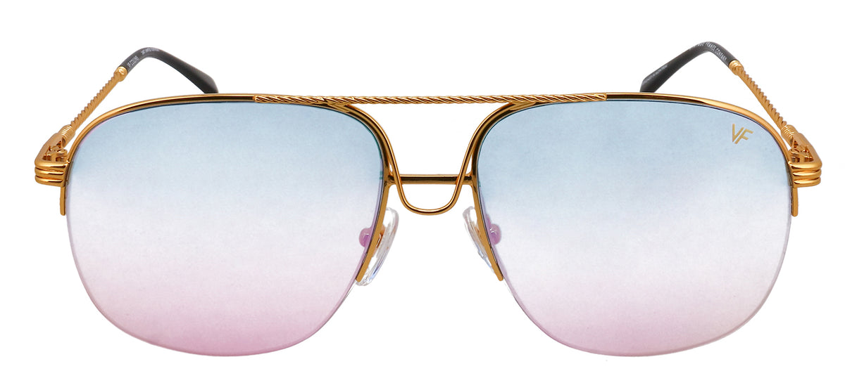 Vintage Frames Company VF COLLINS 0004 Aviator Sunglasses - Gold