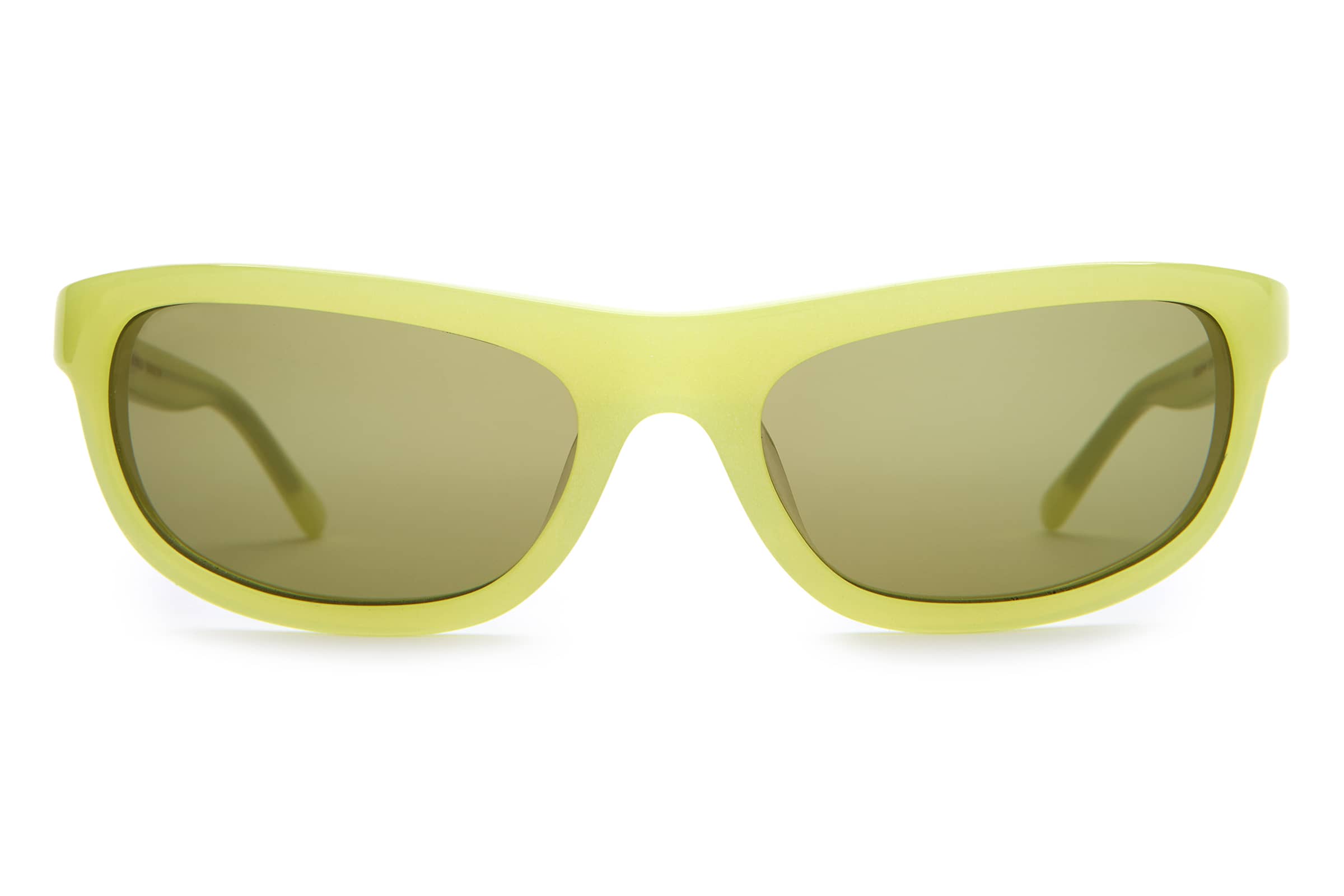 The Chaos Vault Limeade Glitter Wraparound Sunglasses
