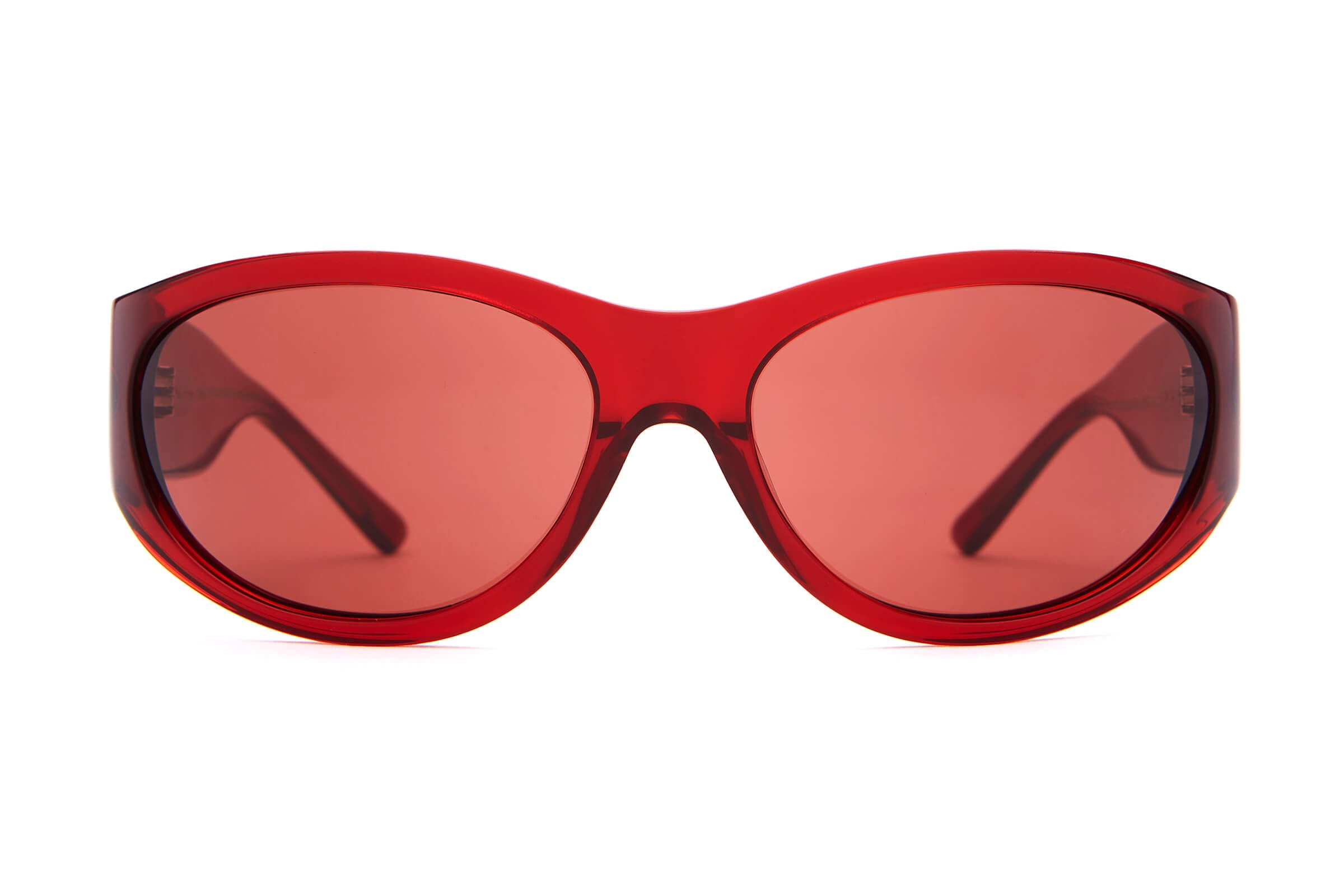 The Funk Daddy Cherry Red Bio Wraparound Sunglasses