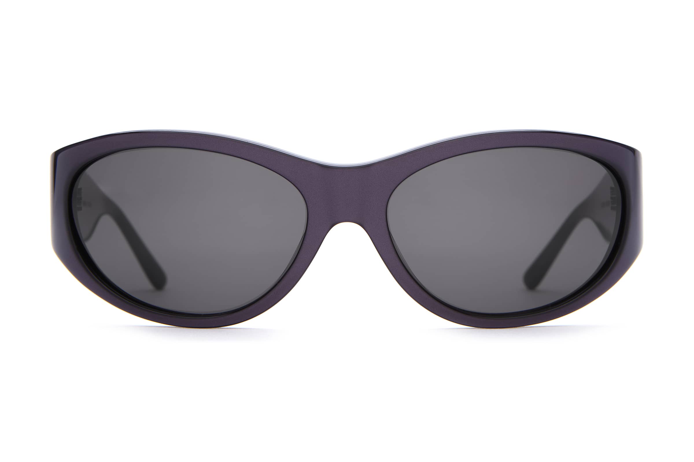 The Funk Daddy Metallic Plum Wraparound Sunglasses