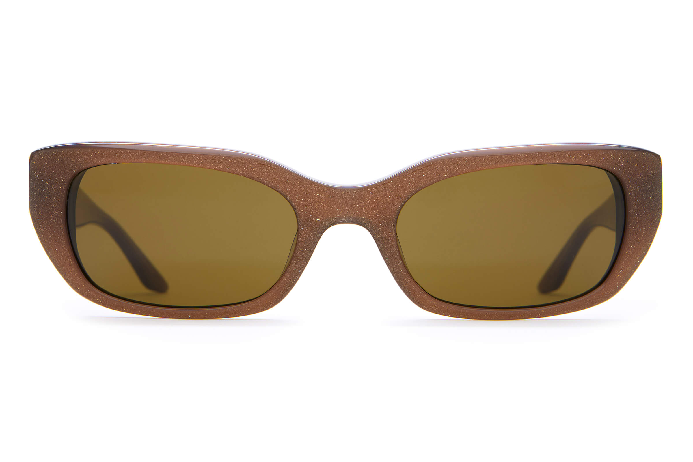 The Gothic Breeze Recycled Brown Glitter Sunglasses