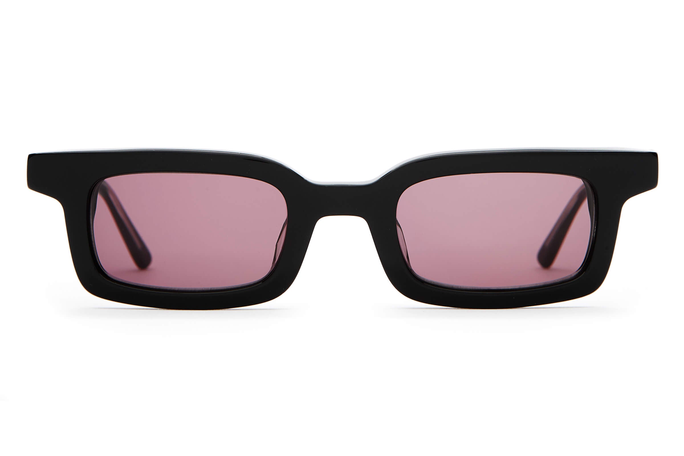 The Head Rattle Black Bioacetate Plum Tint Sunglasses