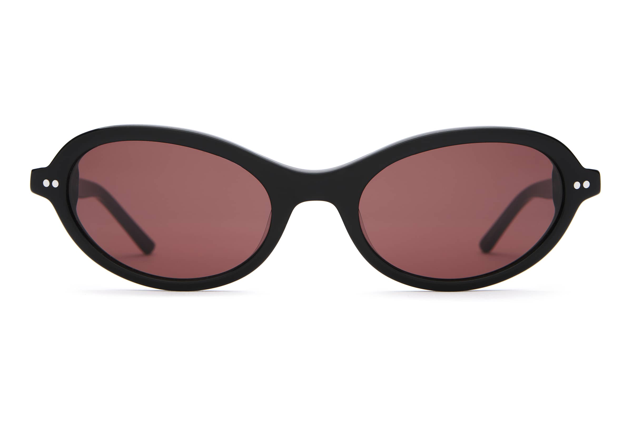 The Marquee Rox Black Bioacetate Oval Sunglasses