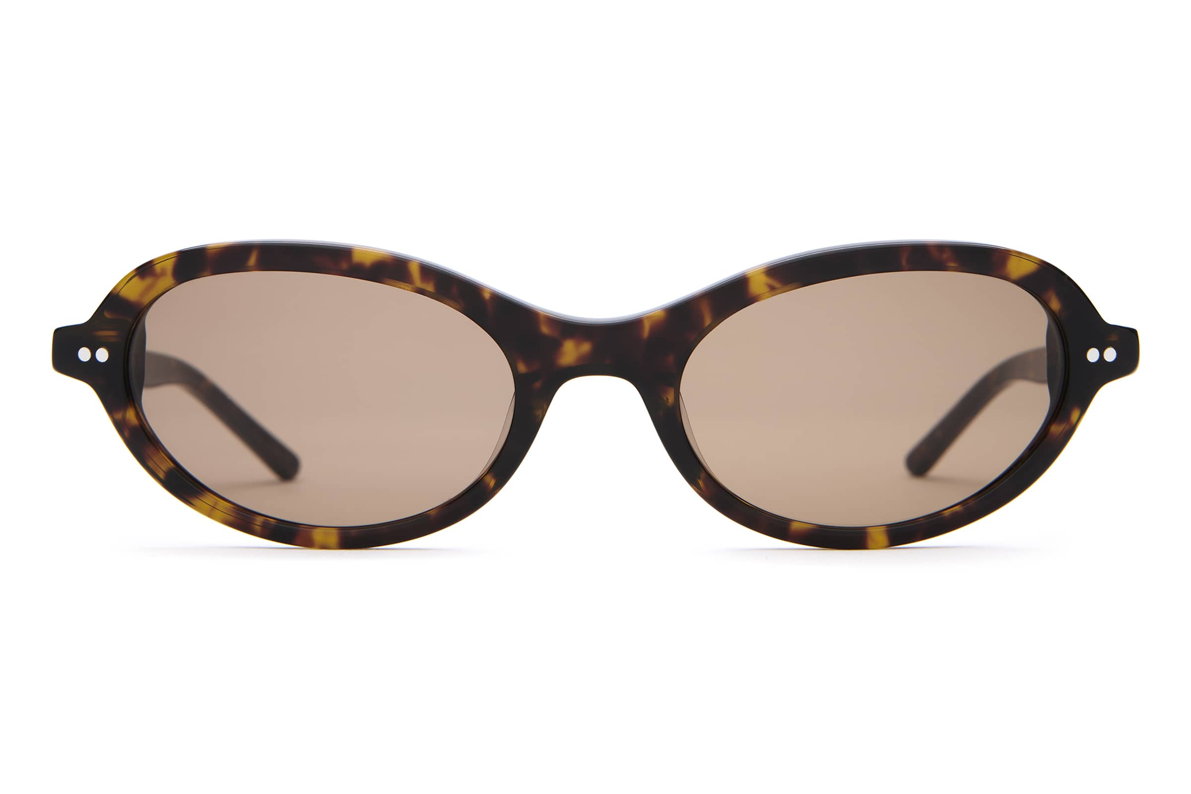 The Marquee Rox Dark Tortoise Bioacetate Oval Sunglasses