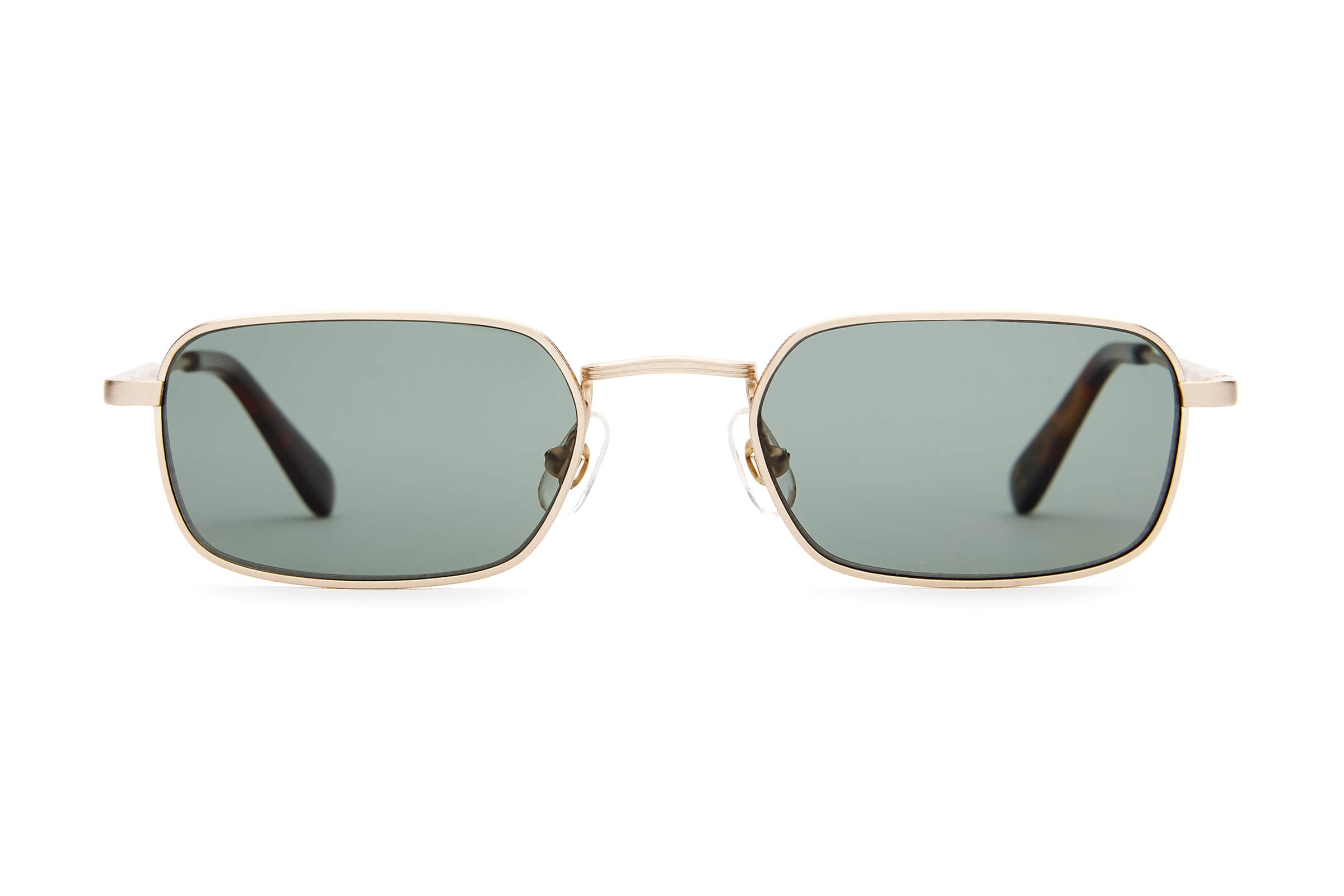 The Nu Bloom Gold Polarized Square Wire Sunglasses