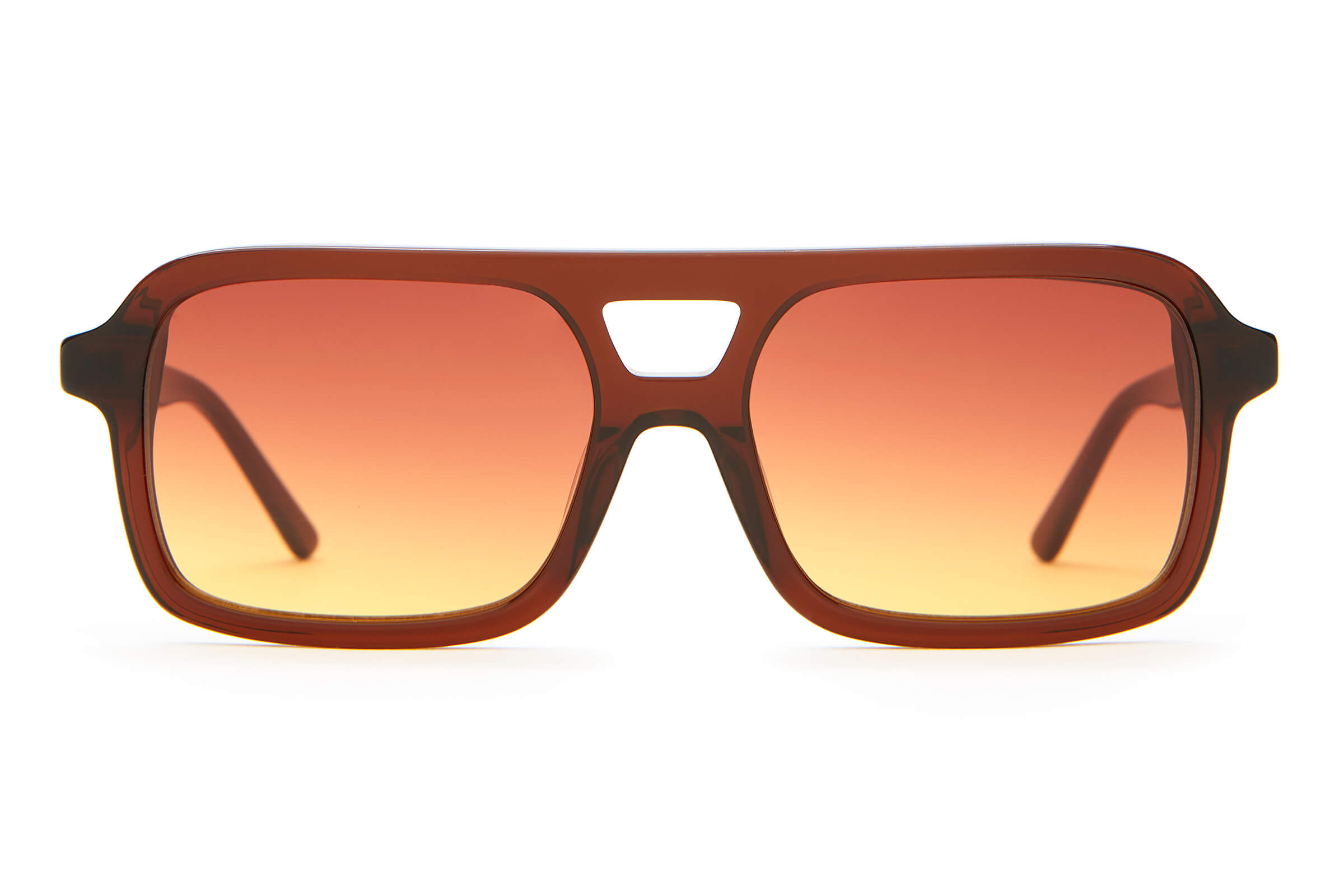 The Spaced Ranger Rosewood Sunset Aviator Sunglasses