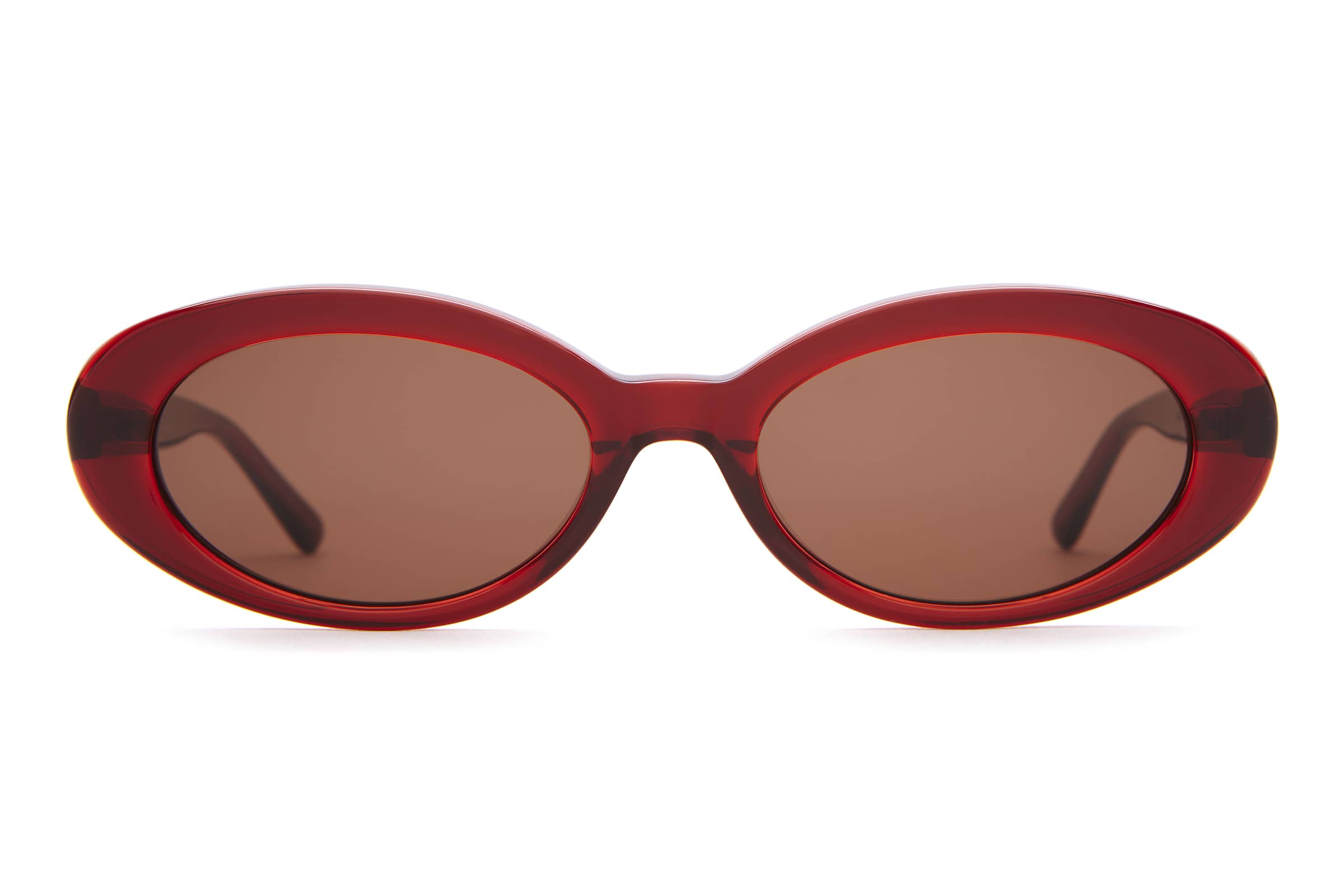 The Sweet Leaf Crystal Black Cherry Oval Sunglasses