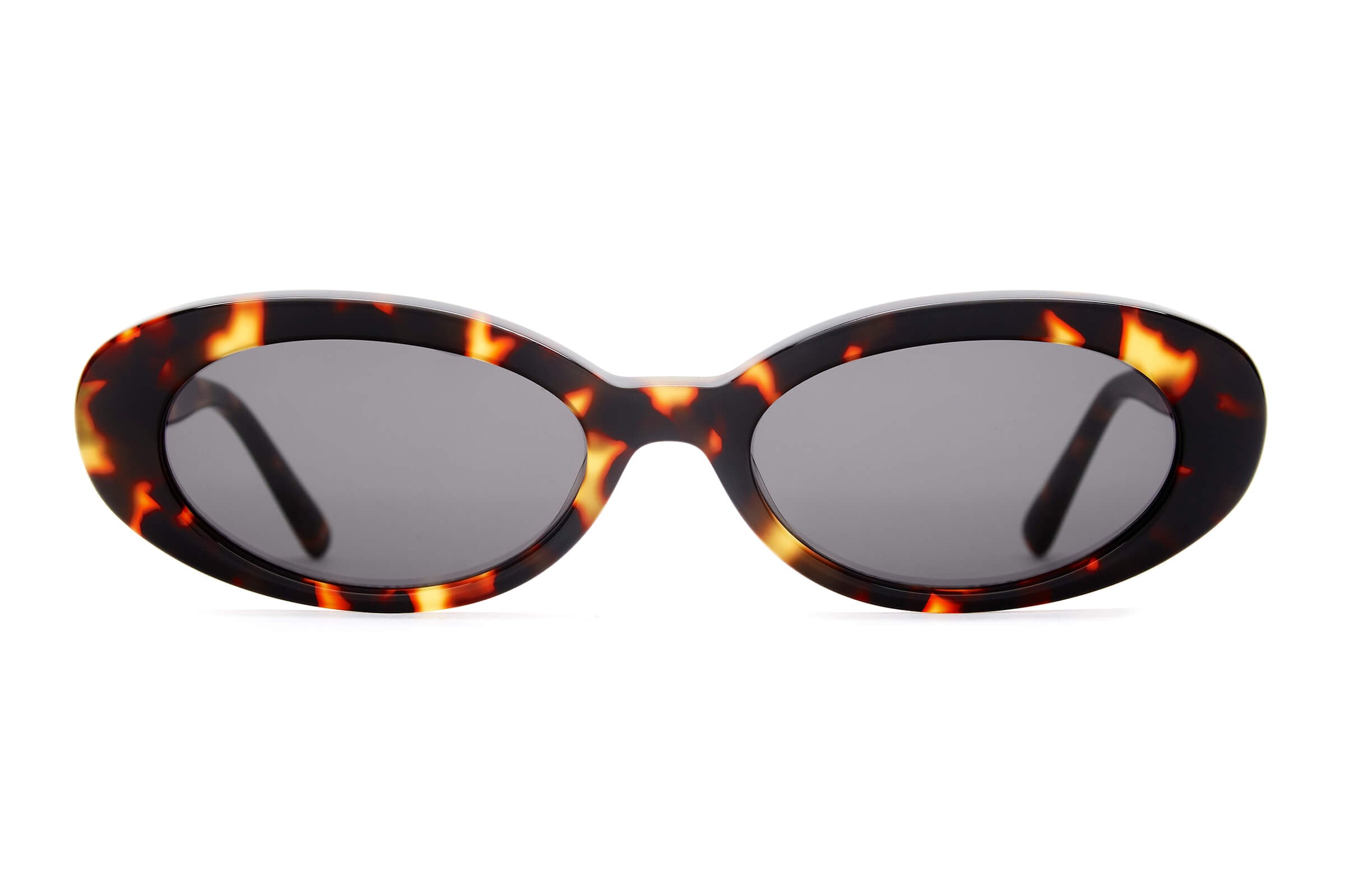 The Sweet Leaf Tortoise Bioacetate Oval Sunglasses
