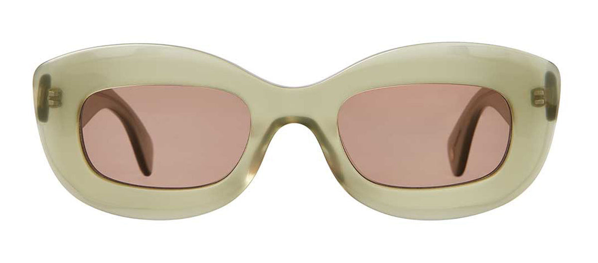 Garrett Leight DOLORES 2139-48-SGL/BOR Rectangle Sunglasses - Green