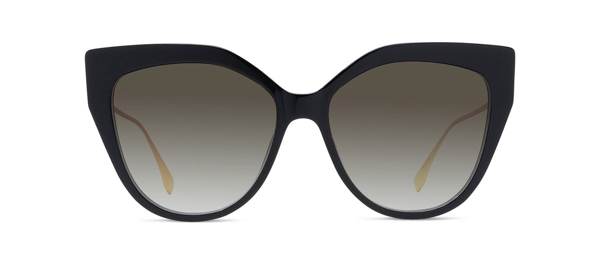 Fendi BAGUETTE FE 40011U 01F Geometric Sunglasses - Black