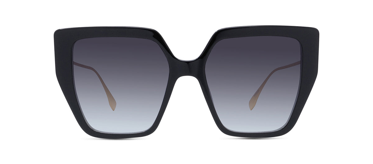 Fendi BAGUETTE FE 40012U 01B Butterfly Sunglasses - Black
