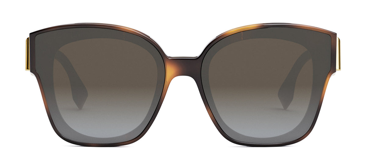 Fendi FIRST FE 40098I 53B Square Sunglasses - Havana