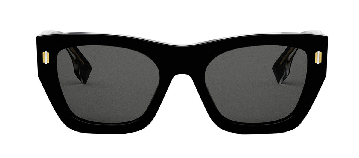 Fendi ROMA FE 40100I 01A Black Cat Eye Sunglasses - Black