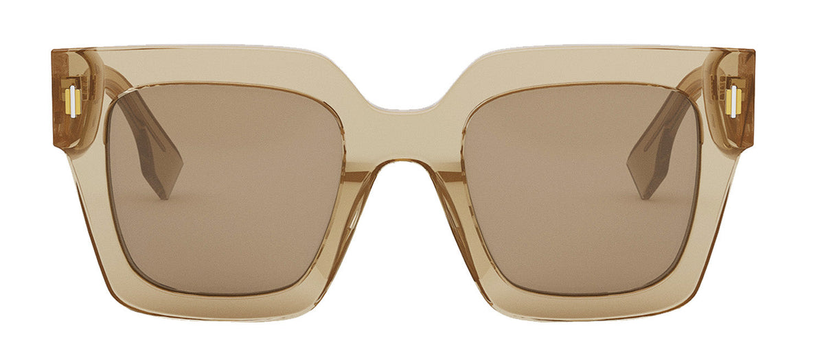 Fendi ROMA FE 40101I 57E Blue Square Sunglasses - Blue