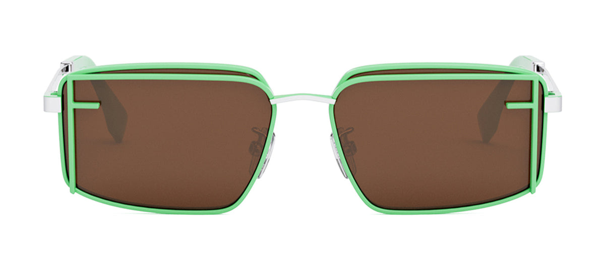 Fendi FIRST SIGHT FE 40102U 39E Rectangle Sunglasses - Green