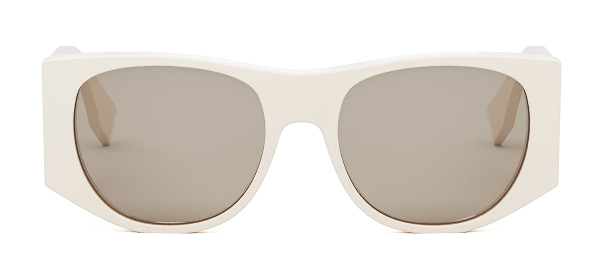 Fendi Baguette FE 40109 I 25E Square Sunglasses - White