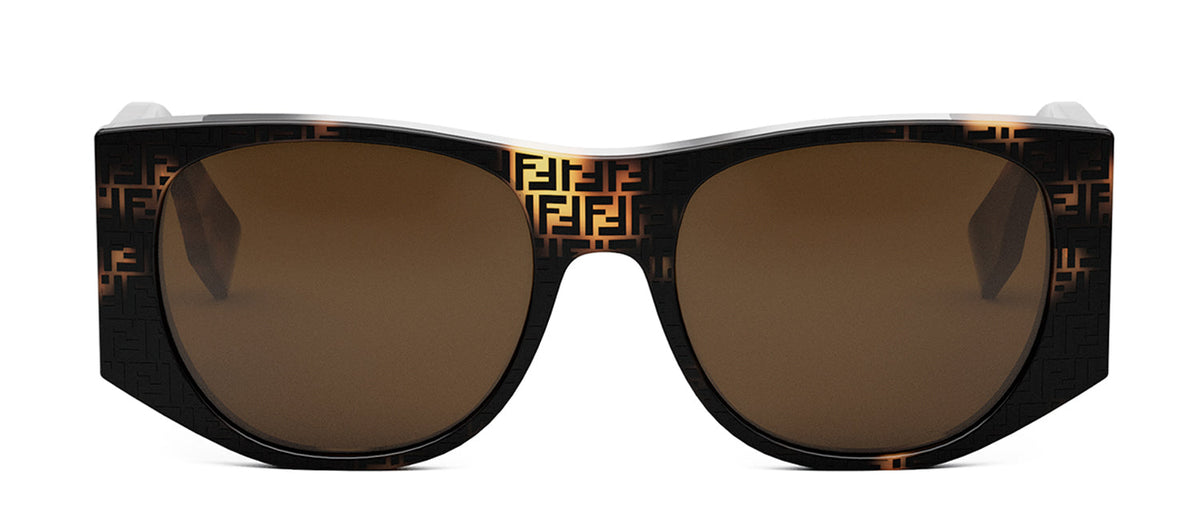 Fendi Baguette FE40109I 55E Oval Sunglasses - Pattern