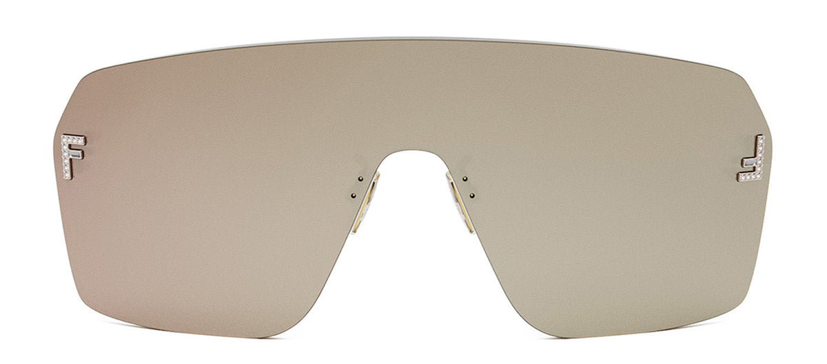 Fendi First Mask FE 4121 US 28G Shield Sunglasses - Gold