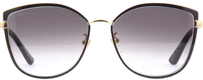 GUCCI GG0589SK 001 Butterfly Sunglasses - Black Gold