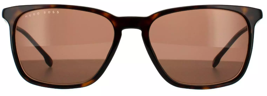 BOSS 1183/S 70 0086 Rectangle Sunglasses - Havana