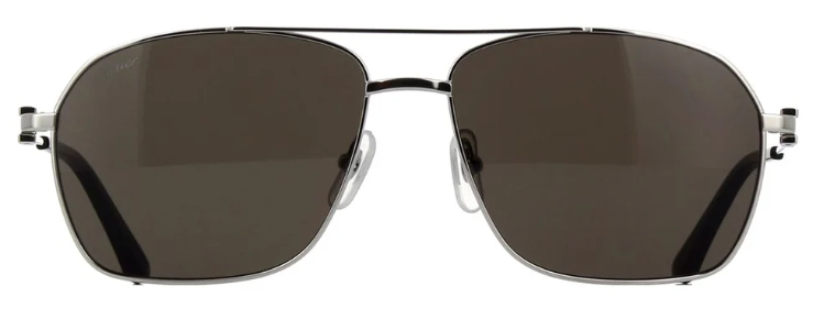 Cartier CT0163S 001 Navigator Polarized Sunglasses - Black