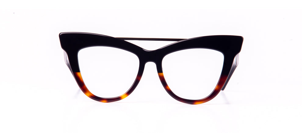 FUBU Frames Empire Black and Tortoise Cat Eye Blue Light Eyeglasses - Black/ Tortoise
