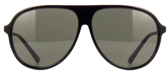 GUCCI GG0829SA 001 Mask Sunglasses - Shiny Solid Black