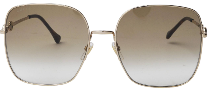 GUCCI GG0879S 002 Square Sunglasses - Shiny Endura Gold