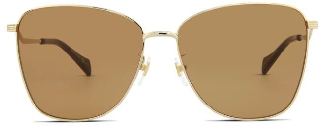 GUCCI GG0970S 002 Butterfly Sunglasses - Gold