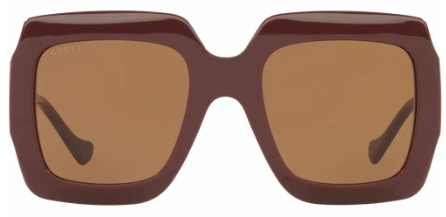GUCCI GG1022S 007 Square Sunglasses - Brown