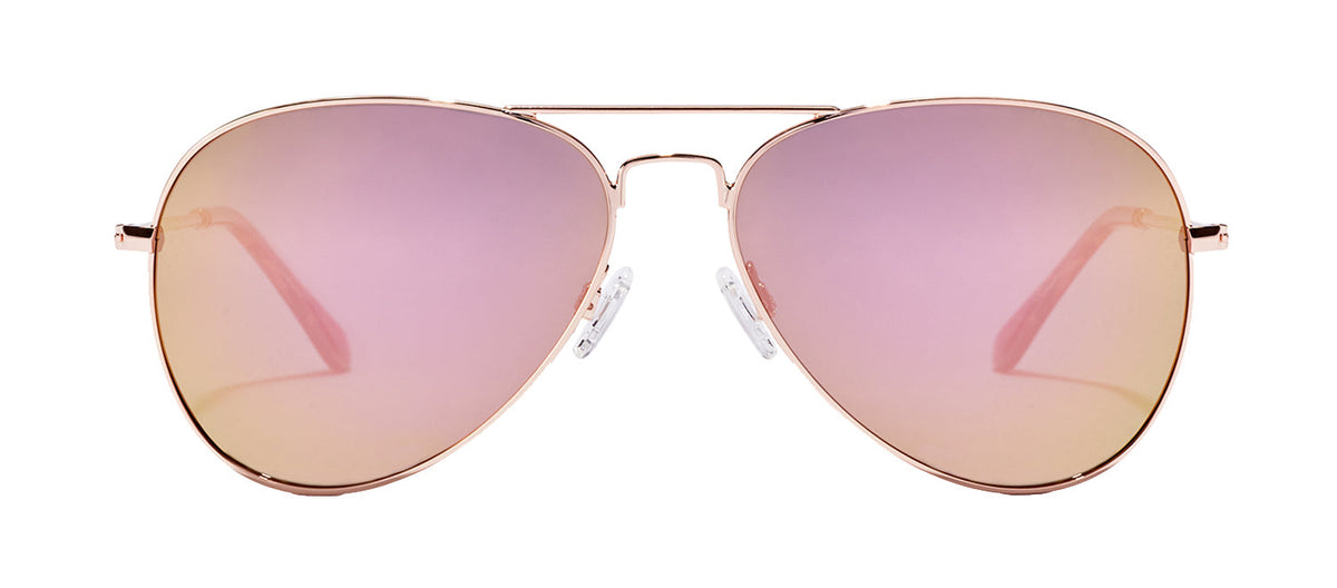 Hawkers HAWK HHAW22KKMP KKMP Aviator Polarized Sunglasses - Rose Gold