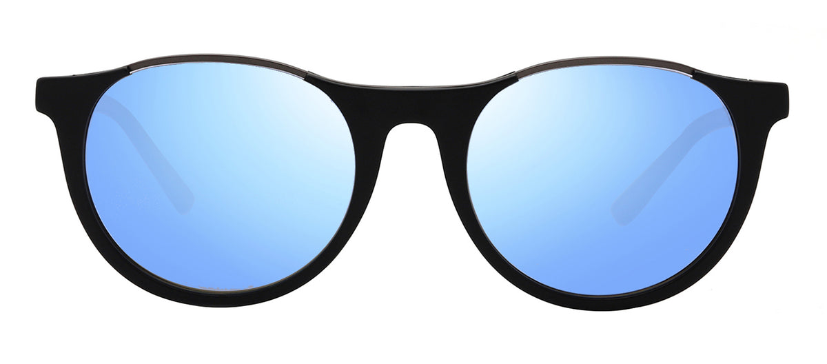 Revo LAGUNA Round Polarized Sunglasses - Black