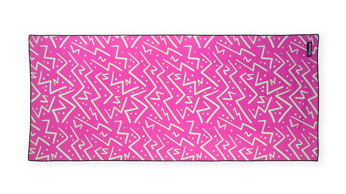 Pink Zigs Microfiber Beach Towel — Knockaround.com
