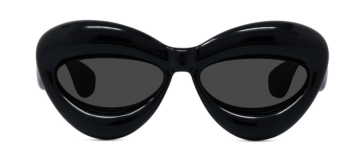 Loewe FASHION SHOW INFLATABLE LW 40097I 01A Oval Sunglasses - Black